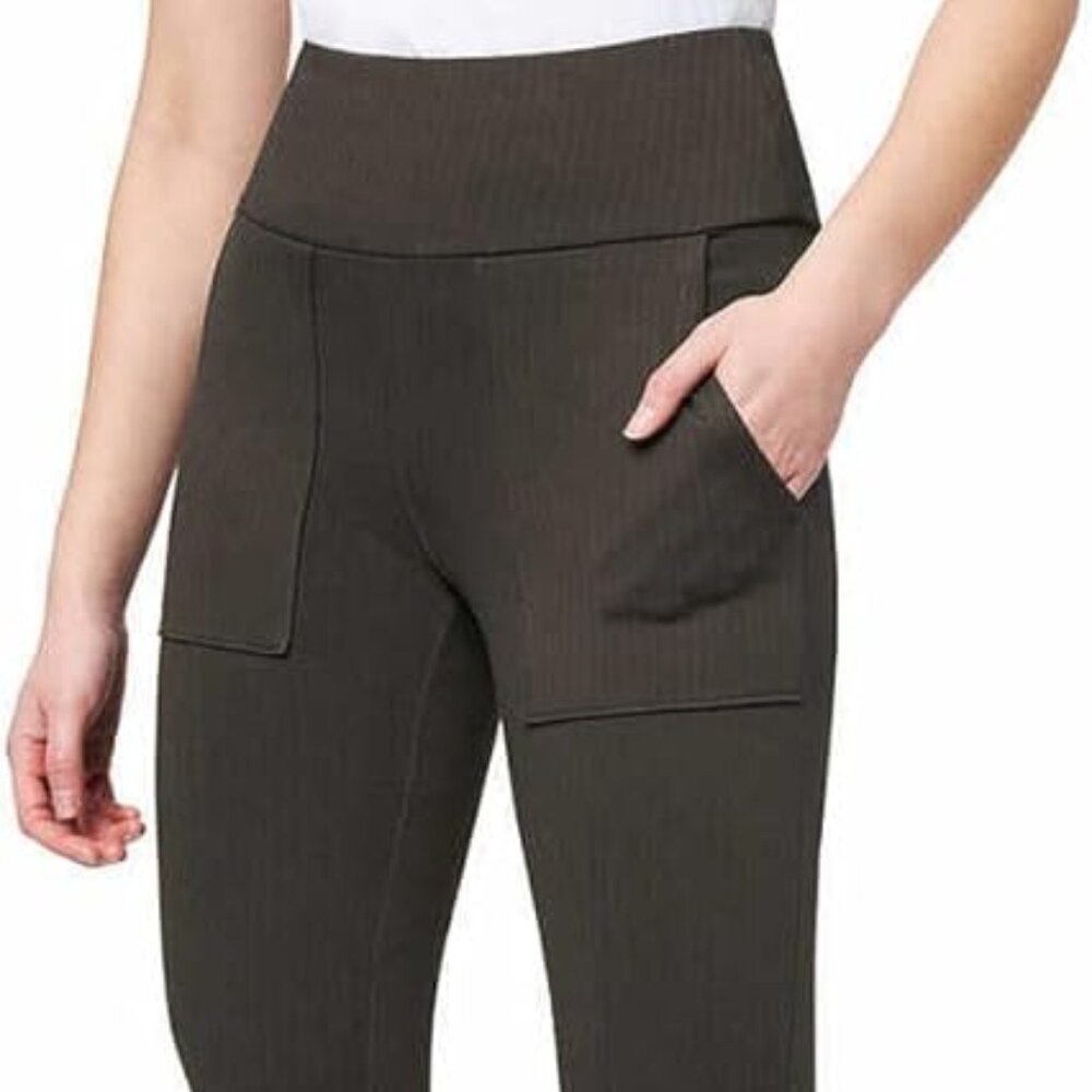 Mondetta Midweight Jacquard Brown Leggings NWOT $42 Moisture Whicking Pockets